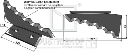 BL29749 Futtermischwagenmesser, rechts