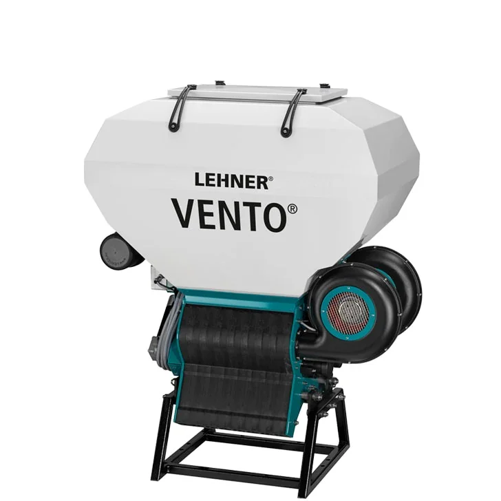Épandeur de tuyau LEHNER VENTO® Type 230-16 – Épandeur pneumatique de précision de 230 litres avec 16 sorties et double souffleur haute performance