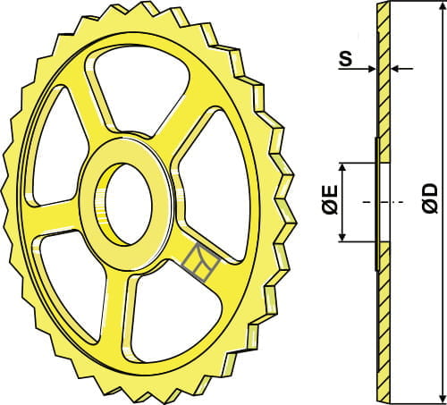 BL30209 Sternring Ø480 mm - passend zu Väderstad 301012