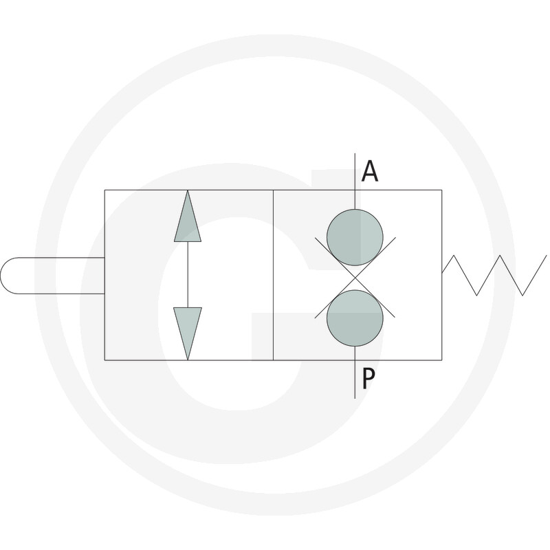 Oleodinamica Marchesini 2/2- Wegeventil NC-DT-3/8"BSP