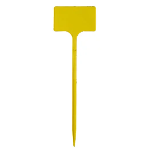 100x Pflanzetiketten 60 x 100 mm, Höhe 340 mm – Gerade Pflanzenstecker aus Hartschaumstoff für Gartenbau