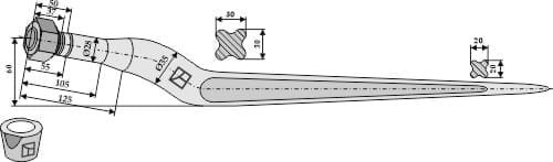 BL2724 Silozinken 950mm / M22x1,5