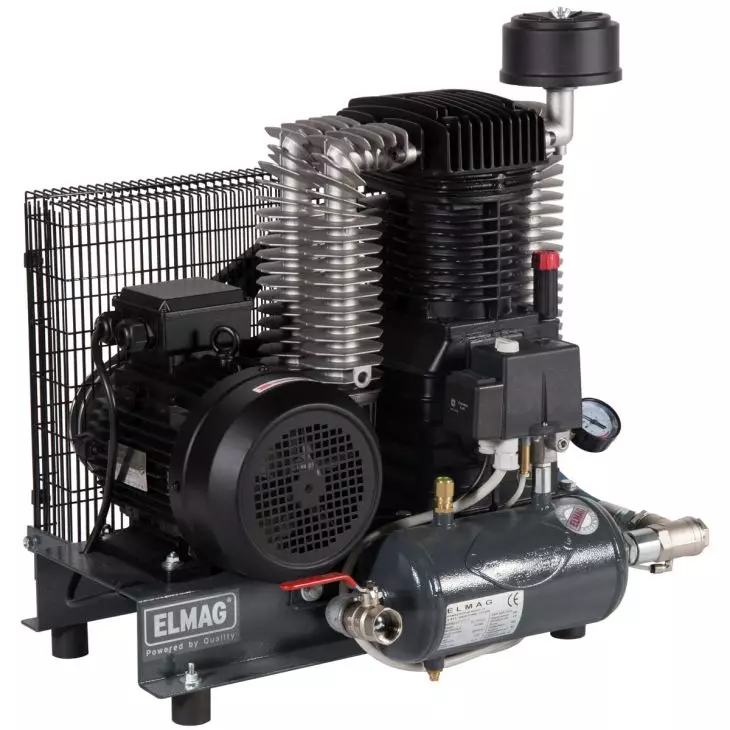 ELMAG® Profi-Line Compressor Pallet Unit 582 l/min, 10 bar, 5.5 kW. Low noise.