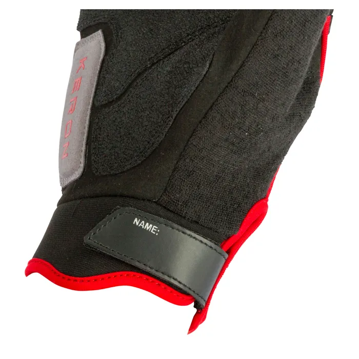 handschuh, handschuhe, schwarz, rot, klettverschluss