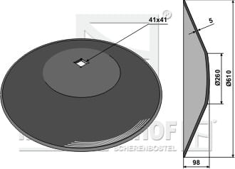 BL30123 Glatte Scheibe Ø610x5 - Kegelstumpfartig