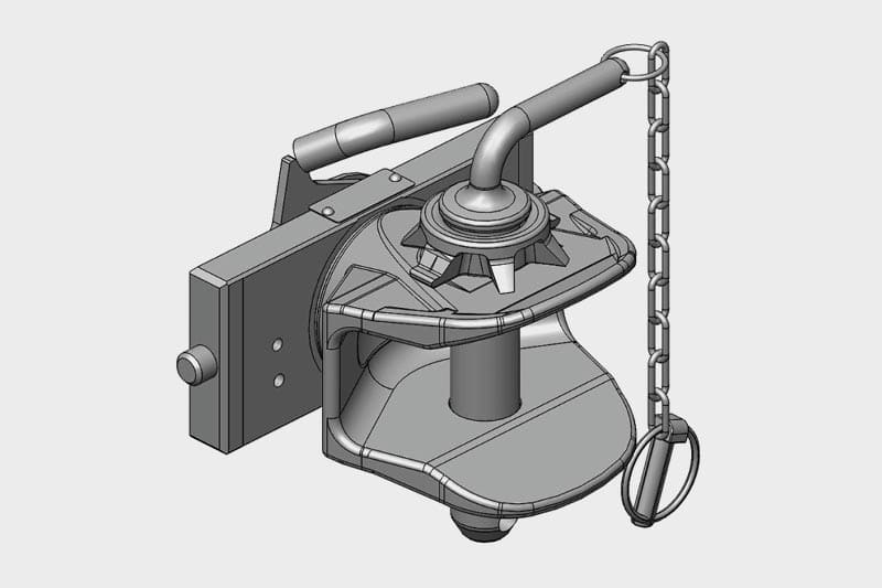Scharmüller manual drawbar - suitable for Solis 16, 20, 22, 26