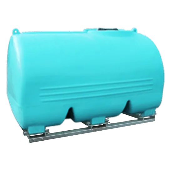 Duraplas Flüssigdüngertransportfass 3000 L mit Restentleerung – PE-Transporttank RAL 6027