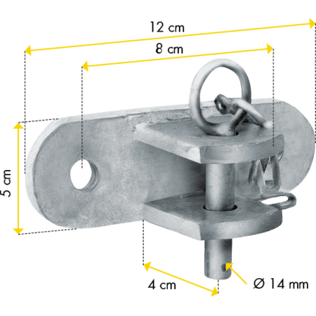 Patura Anschraubteil quer - einfach