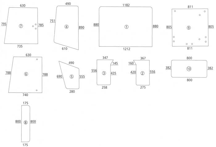 BL17095 Heckseitenscheibe unten