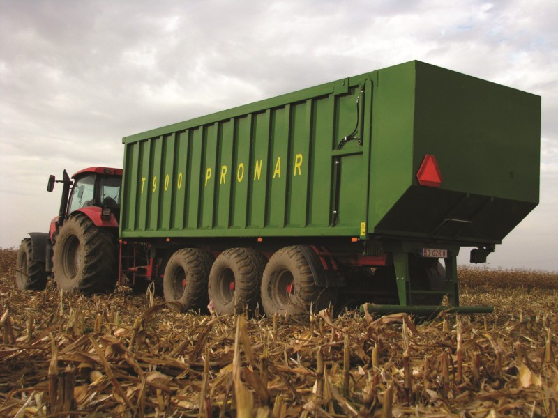 Traktor, Anhänger, Offenes Heckcontainer, Landwirtschaft, Feldarbeit
