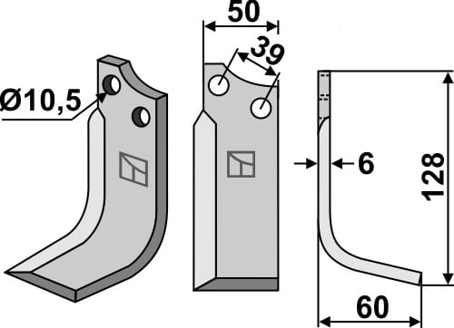 BLOMP-03R Fräsmesser R - passend zu Ompi