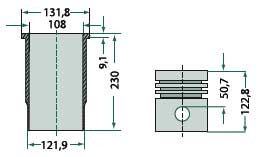 Kit piston complet Valtra 905, 915.