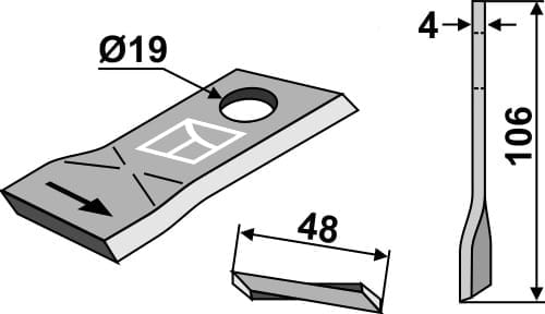 BL13217 Rotorklinge - passend zu Claas 0009492421 / Fella 122329