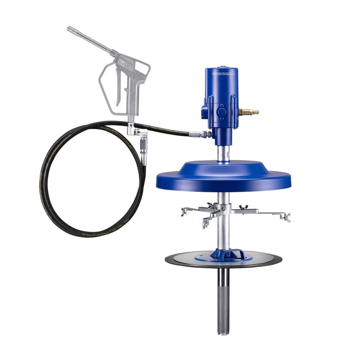 Fettpumpe 12L Luftbetriebene Fettpumpe 0,6–0,8 MPa Aluminiumdruckguss-Pumpe -20-100℃ Betriebstemperatur, Pneumatische Fettpumpe NPT-Anschluss Schmierfettpumpe Geeignet für 0-3# Fett | DE