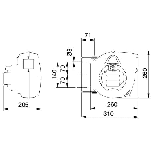 Automatischer Kabelaufroller ROLL ELECTRIC LIGHTY 'LED' 230-24/1518 LED - 900 LUMEN