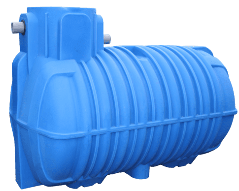 EMP 3.000 L Erdtank Regenwasserspeicher mit Filterset – unterirdischer Wassertank mit Zu-/Ablauf