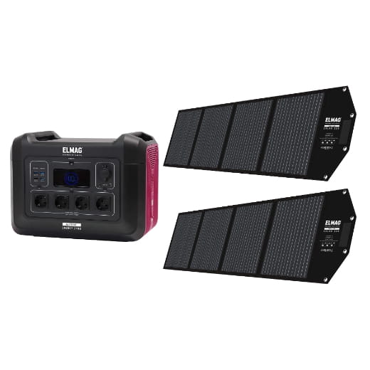 BL41950 Solargenerator-Set ENERGY 2400 + SOLAR 220 DUO 2400W, LiFEPO4 Akku, 2232Wh, 2x220Wp PV-Panel