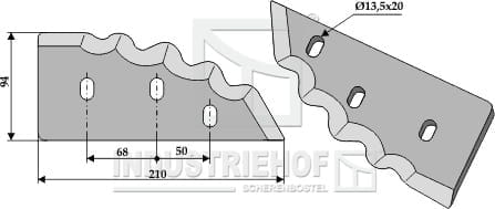 BL29545 Futtermischwagenmesser, rechts