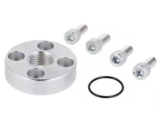 Pump connection flange, flat, internal thread 1 1/4" BSP - bolt circle 72mm