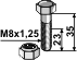 BL3465 Schraube mit Sicherungsmutter M8x35-8.8 für Rousseau