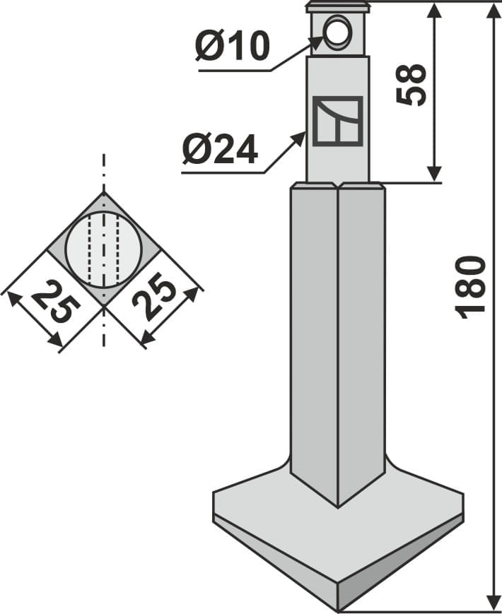 BL6199 Rotorzinken - passend zu Rau RDL - E 35921 / 0035921