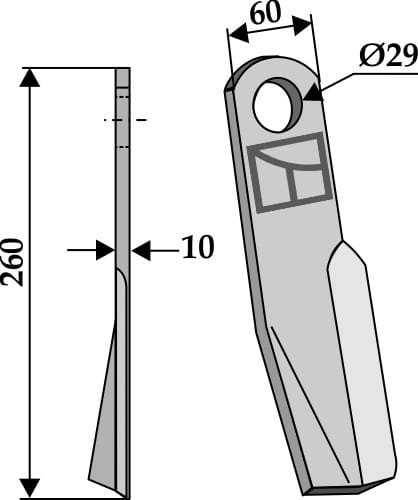 BL63-IND-45-L Schlegel links - passend zu Fischer