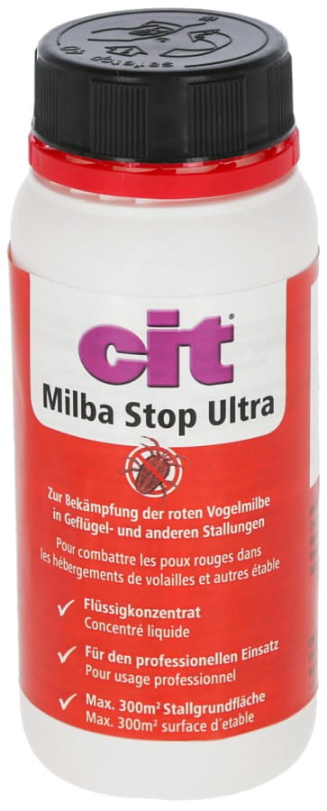 Cit MilbaStop Ultra 250ml – Flüssigkonzentrat gegen rote Vogelmilbe im Stall