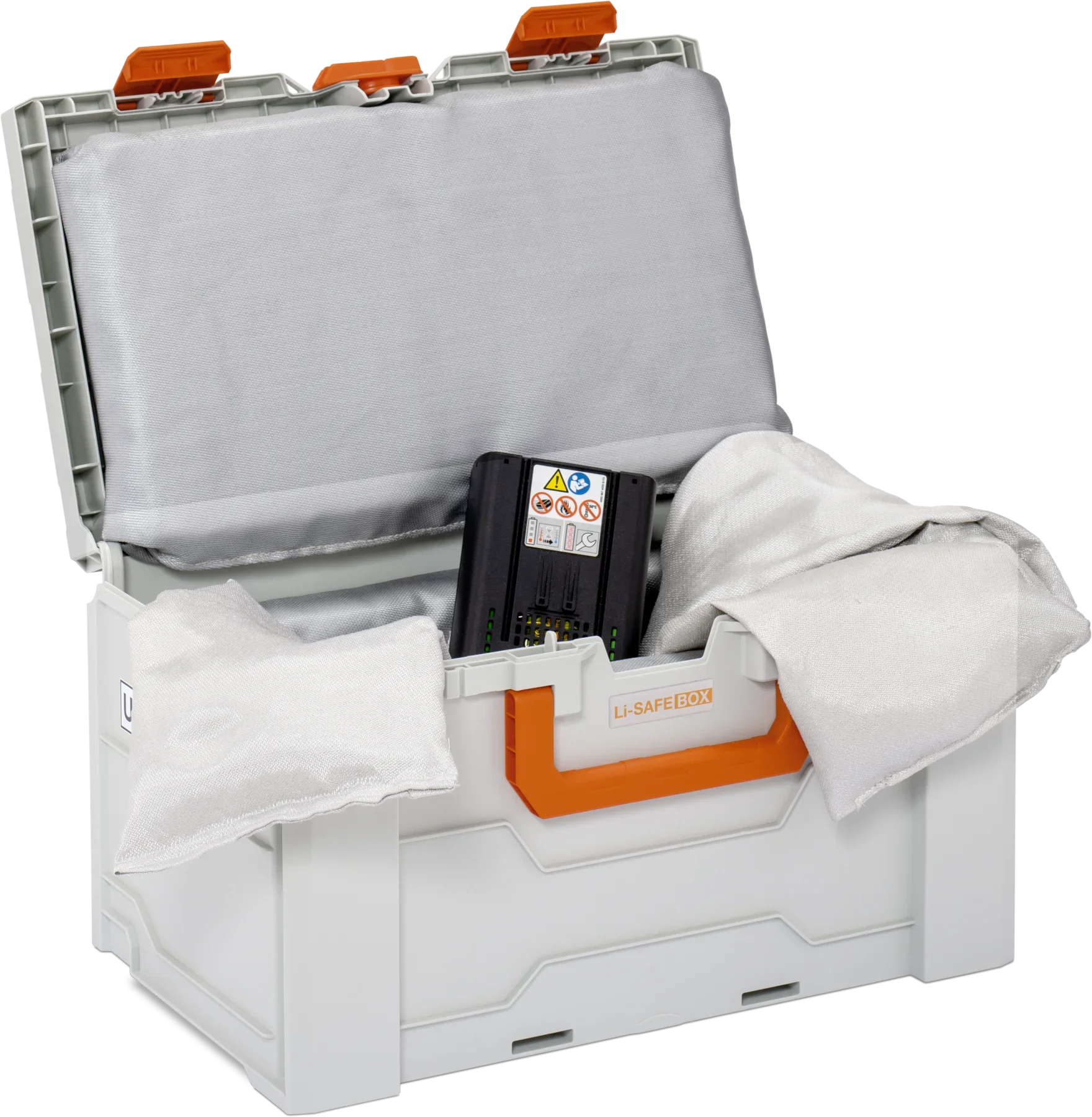 CEMO Akku-Systembrandschutzbox – ADR-Sicherheitsbox für Lithium-Batterien bis 5 kg, TÜV-geprüft