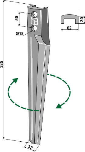 BL5816 Kreiseleggenzinken 385mm R - passend zu Eberhardt	301896