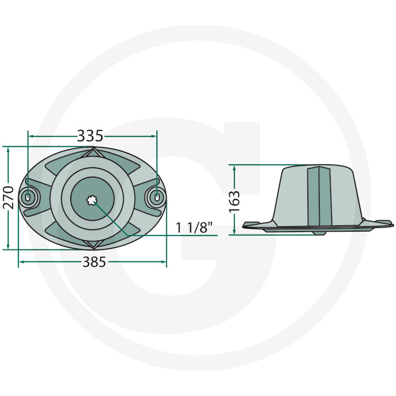 Mähscheibe 385mm - passend zu Kuhn GMD 44, 55, 66, 77