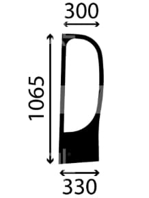 Seitenscheibe links - passend zu Weidemann 1250 CX35, 1280, 1350 CX45, 1370 CX50, 1770 CX50
