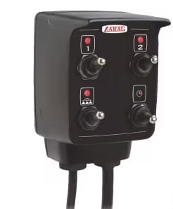 ARAG Schaltkasten Serie 4668, 2+2 Wege mit 2 Teilbreiten, Hauptschalter und elektrische Druckeinstellung