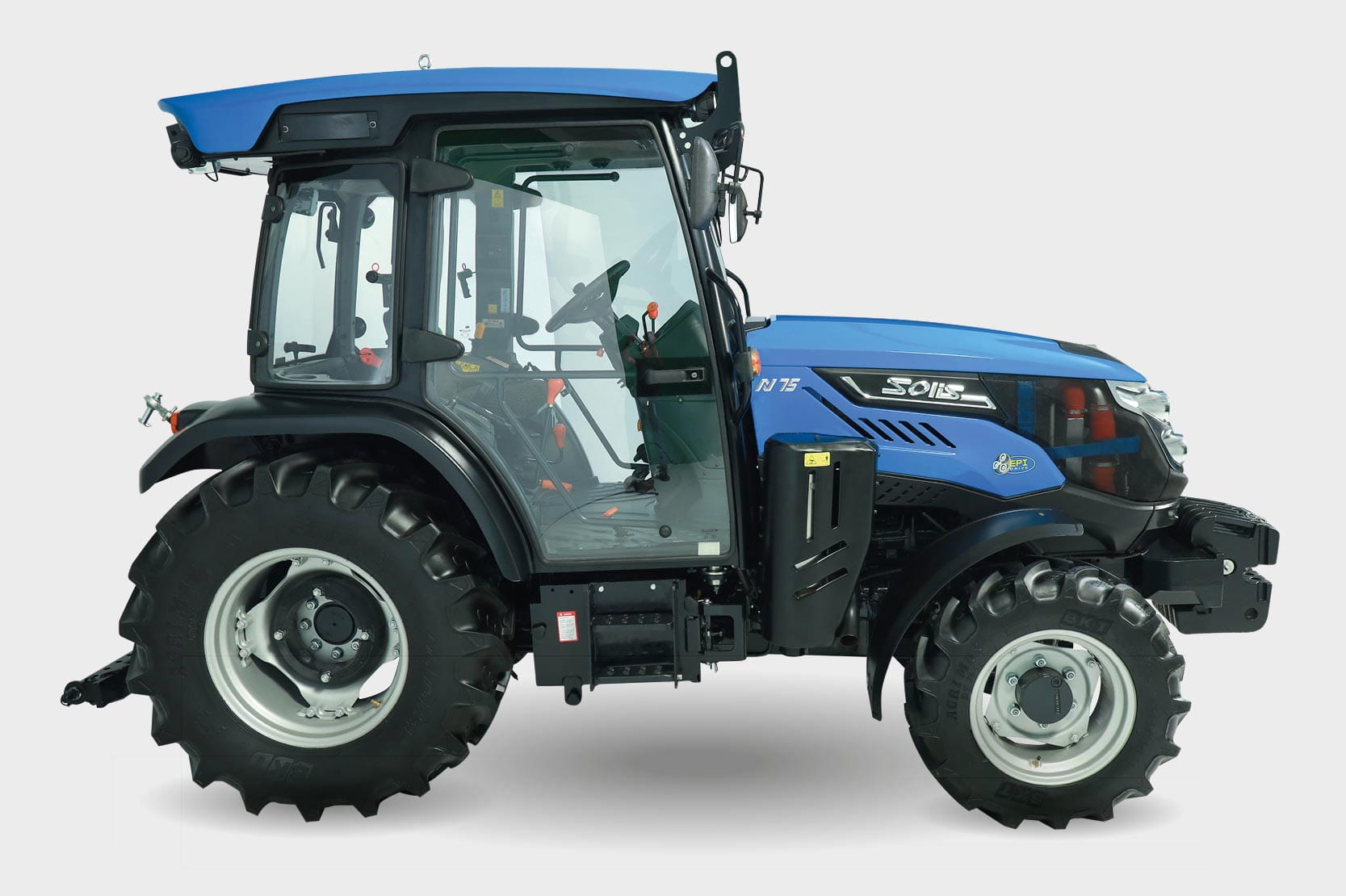 Solis 75 NT Stage V Carraro avec cabine – tracteur à voie étroite 75 ch