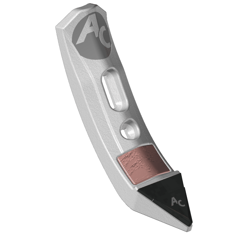 BL41516 Vibrationseggenzinken gebogen  - Breite 60mm - L.A. 35-60 mm - Ø 10