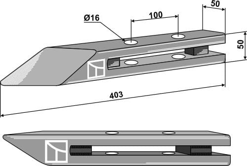 BL28949 Tiefenlockerer Bison Scharspitze - rechts