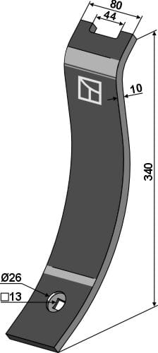 BL22728 Leitblech 340x80mm - passend zu Väderstad 482278