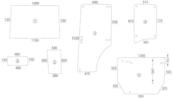 BL17342 Heckscheibe unten