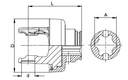 Walterscheid Drehspielkupplung IFM/R 2200 - Profil 1