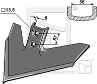 BL2232 Gänsefußschar 050-PWV-1200 John Deere
