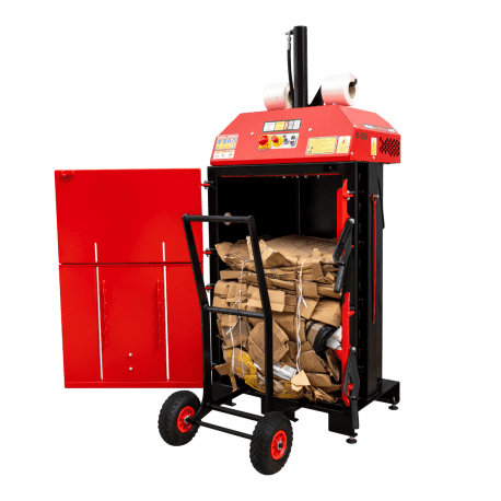 Remet CNC Hydraulische Kartonpresse / Papppresse – 4 Tonnen Presskraft inkl. Ballenzugwagen