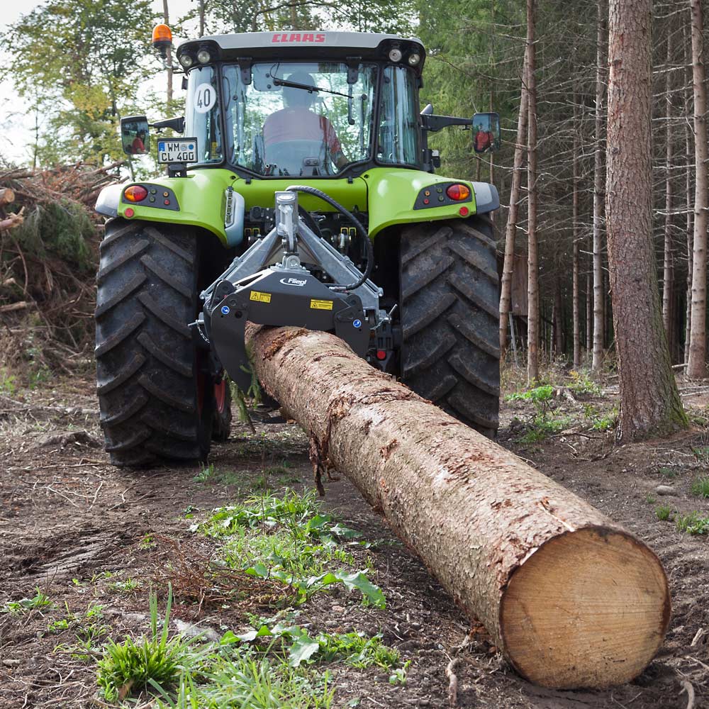 Fliegl Rückezange hydraulisch Dreipunktaufnahme KAT 2 - 10T Schließkraft