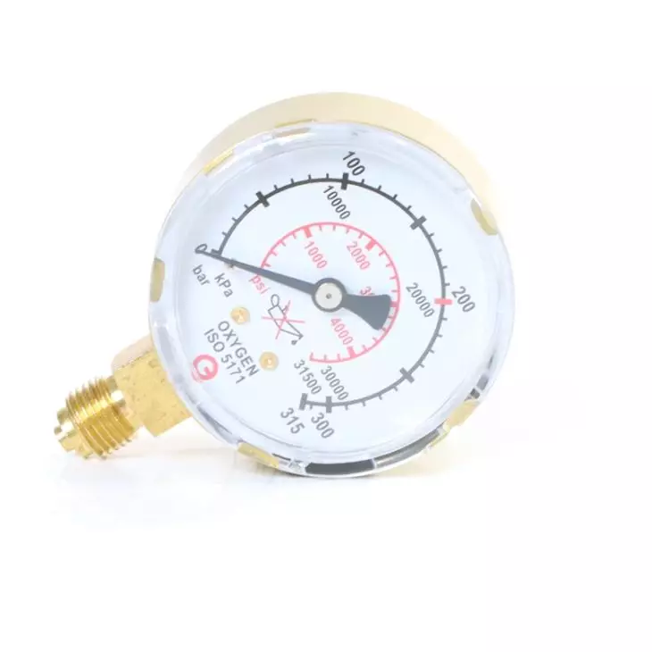 BL54130 Flaschendruckmanometer Sauerstoff - Ø 63mm, 0-315 bar, AG 1/4'