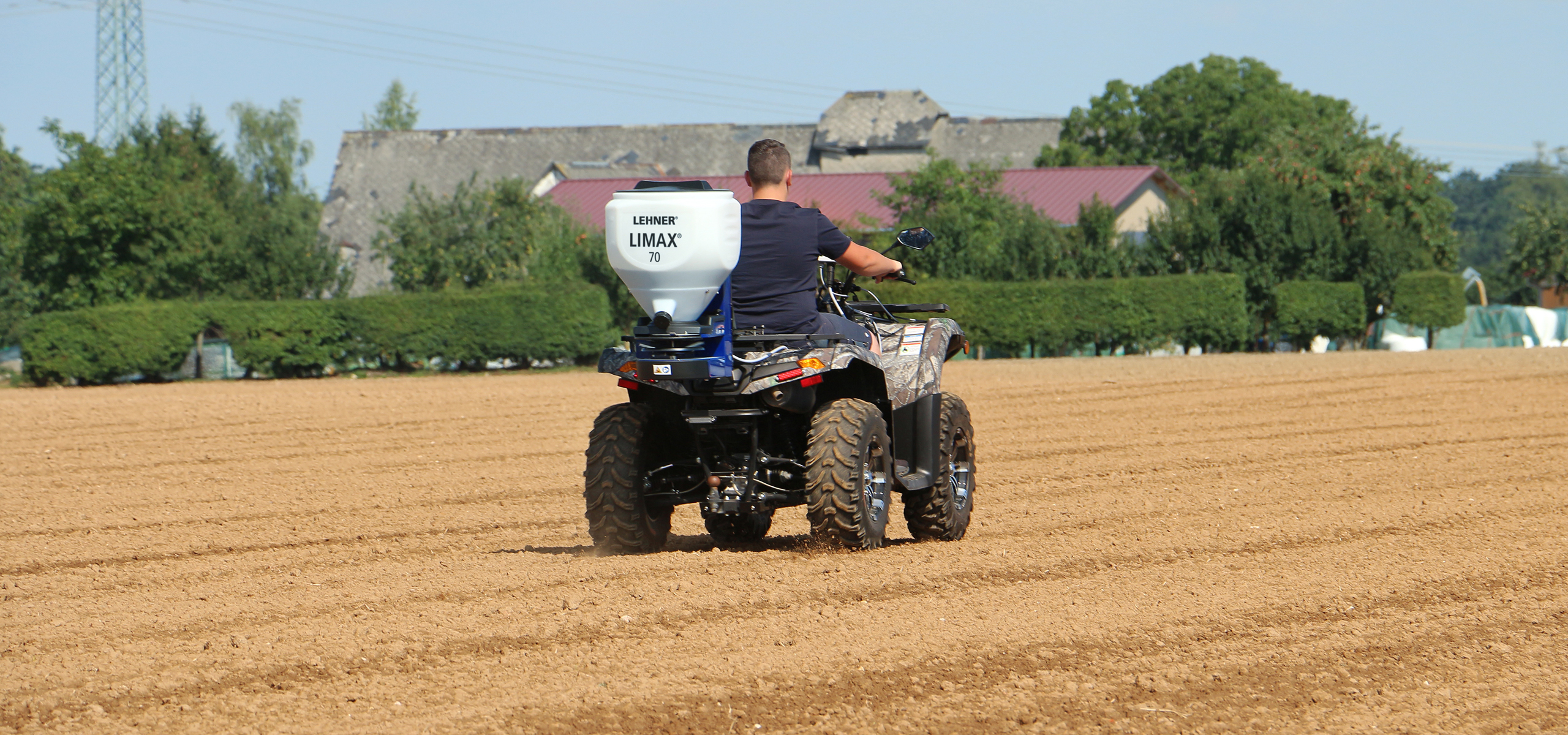 Streuer, Düngerstreuer, ATV-Anbaugerät, Kunststoffbehälter, 70-Liter-Behälter