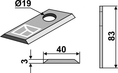 BL4359 Rotorklinge - passend zu Krone 143149.0 / Deutz Fahr 11019010282