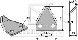 BL29593 Futtermischwagenmesser