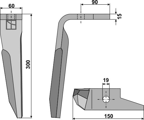 BL6013 Kreiseleggenzinken L - passend zu AMAZONE 951012 / 950789