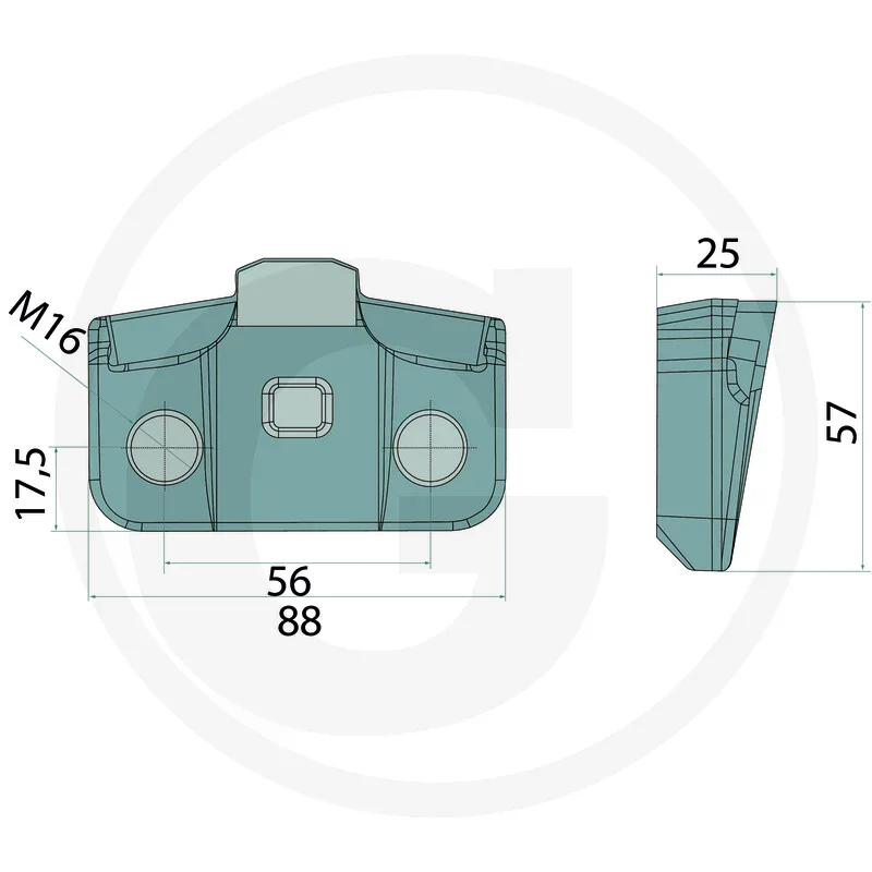 Carbide Werkzeug Klinge Hartmetall - passend zu Prinoth