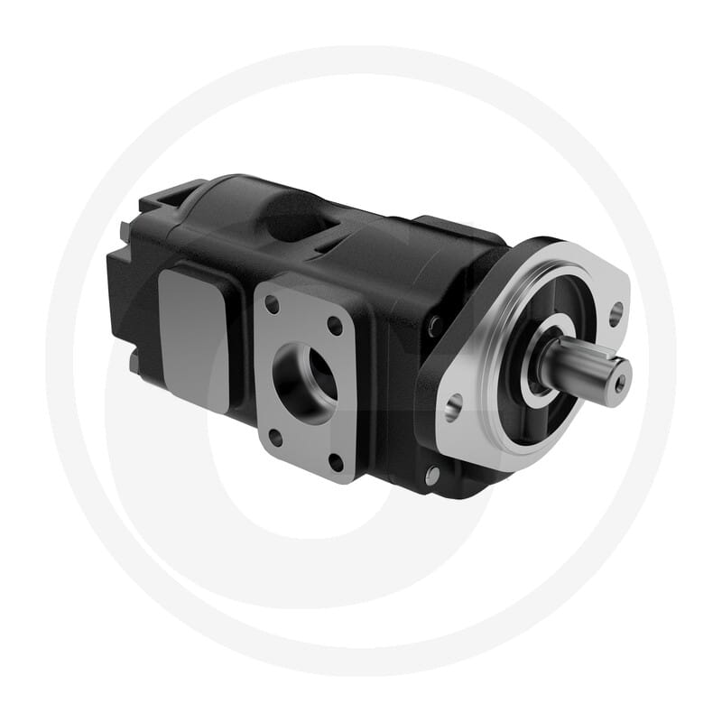 Hydraulik Zahnradpumpe 15 Zähne, rechtsdrehend, 36 + 26 Liter - passend zu JCB