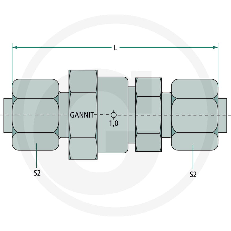Manuli check valve - connection 10 L (M16 x 1.5) / opening pressure 1 bar