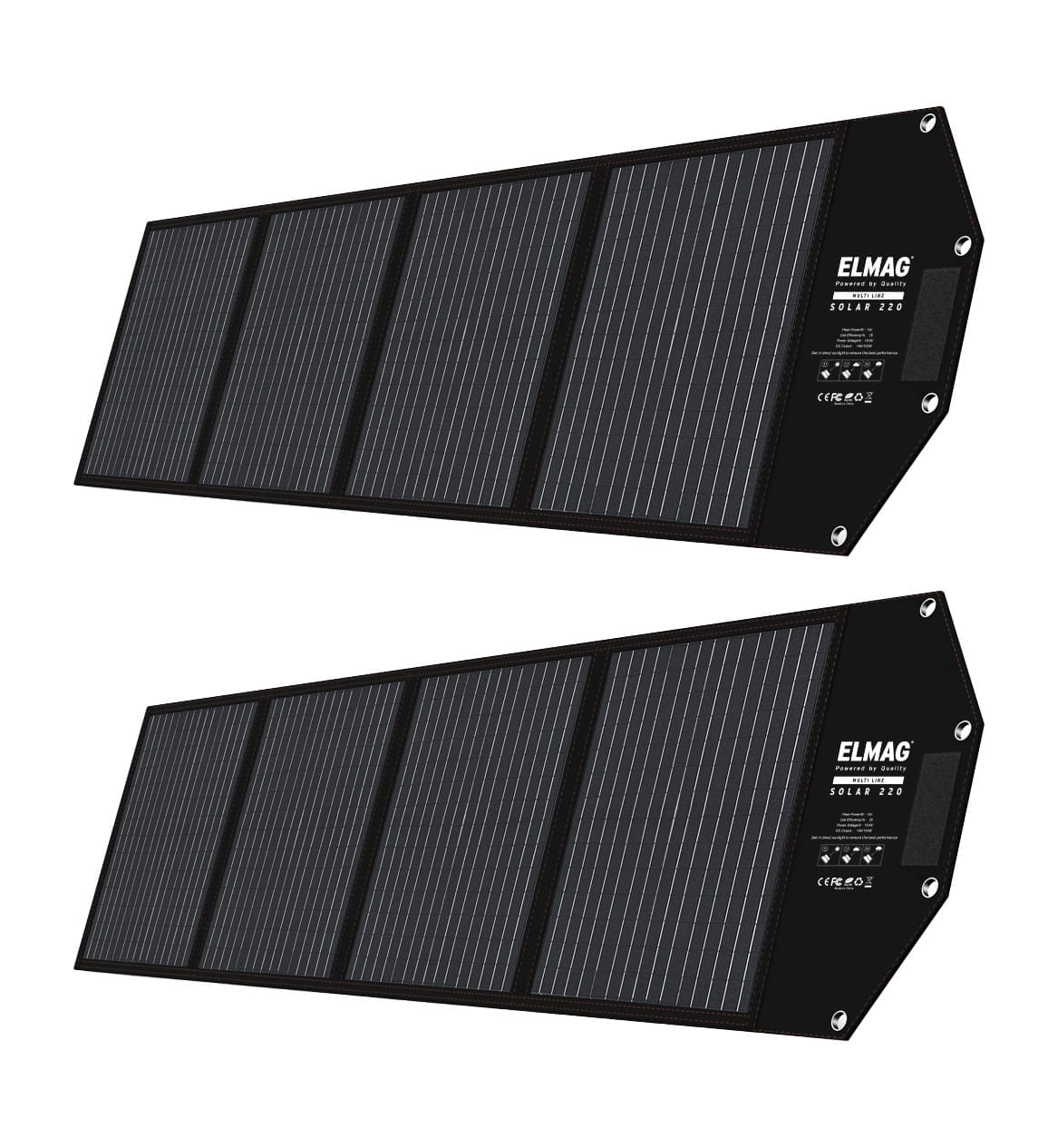 Faltbares Solarpanel SOLAR 220 DUO - monokristallin 18VDC, 2x220Wp für tragbare Powerstations